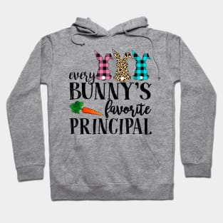 Every Bunny's Favorite Principal Easter Day Leopard Buffalo Bunny Hoodie